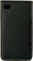 Apple iPhone 4 Leather Wallet Flip Case Black